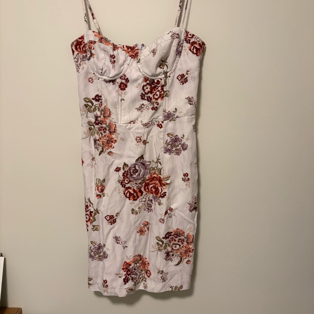 H&M × Brock Floral Bustier Dress Size Small